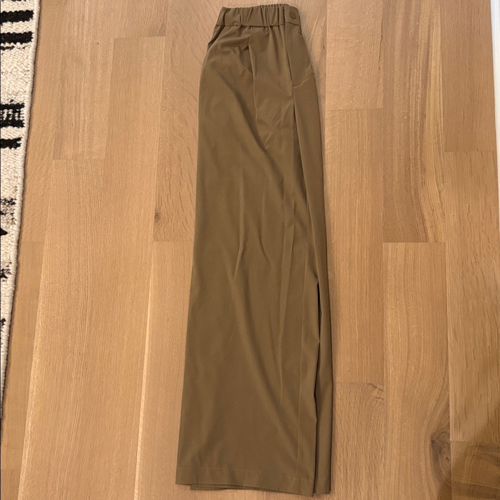 Varley Olive Green Wide Leg Pants